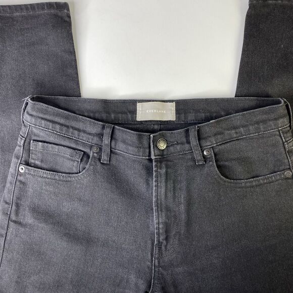 Everlane Black Denim Jeans Womens Size 29 Regular 9.75” Mid Rise Skinny - Picture 5 of 12